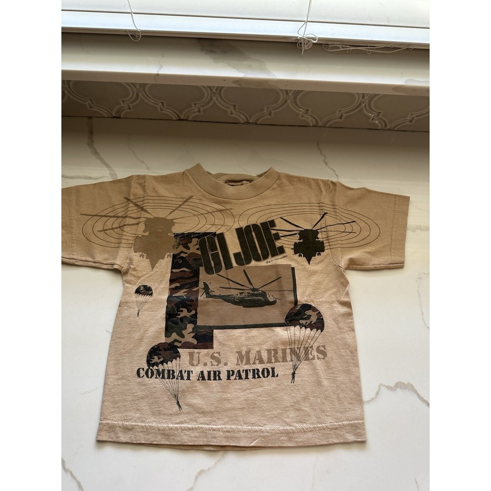 Vintage GI Joe Hasbro 1999 All Over Print Kids T Shirt 6 Small Marine Air Patrol - Picture 10 of 10